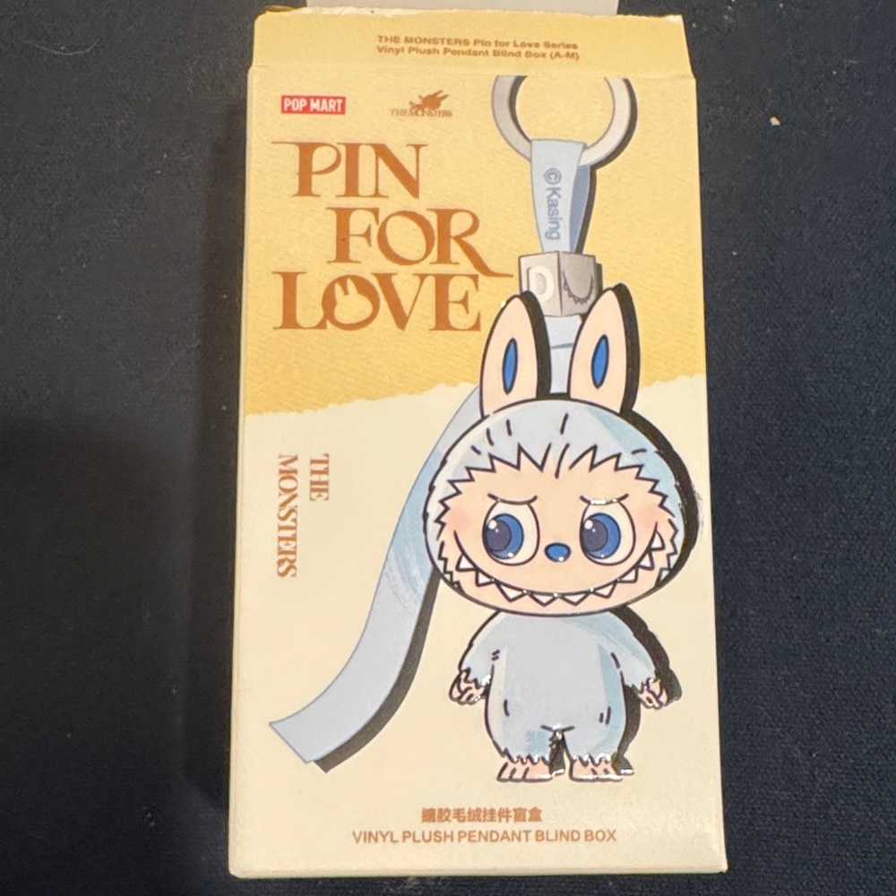 Pop Mart The Monsters Blue Plush Pendant Letter M Box Opened